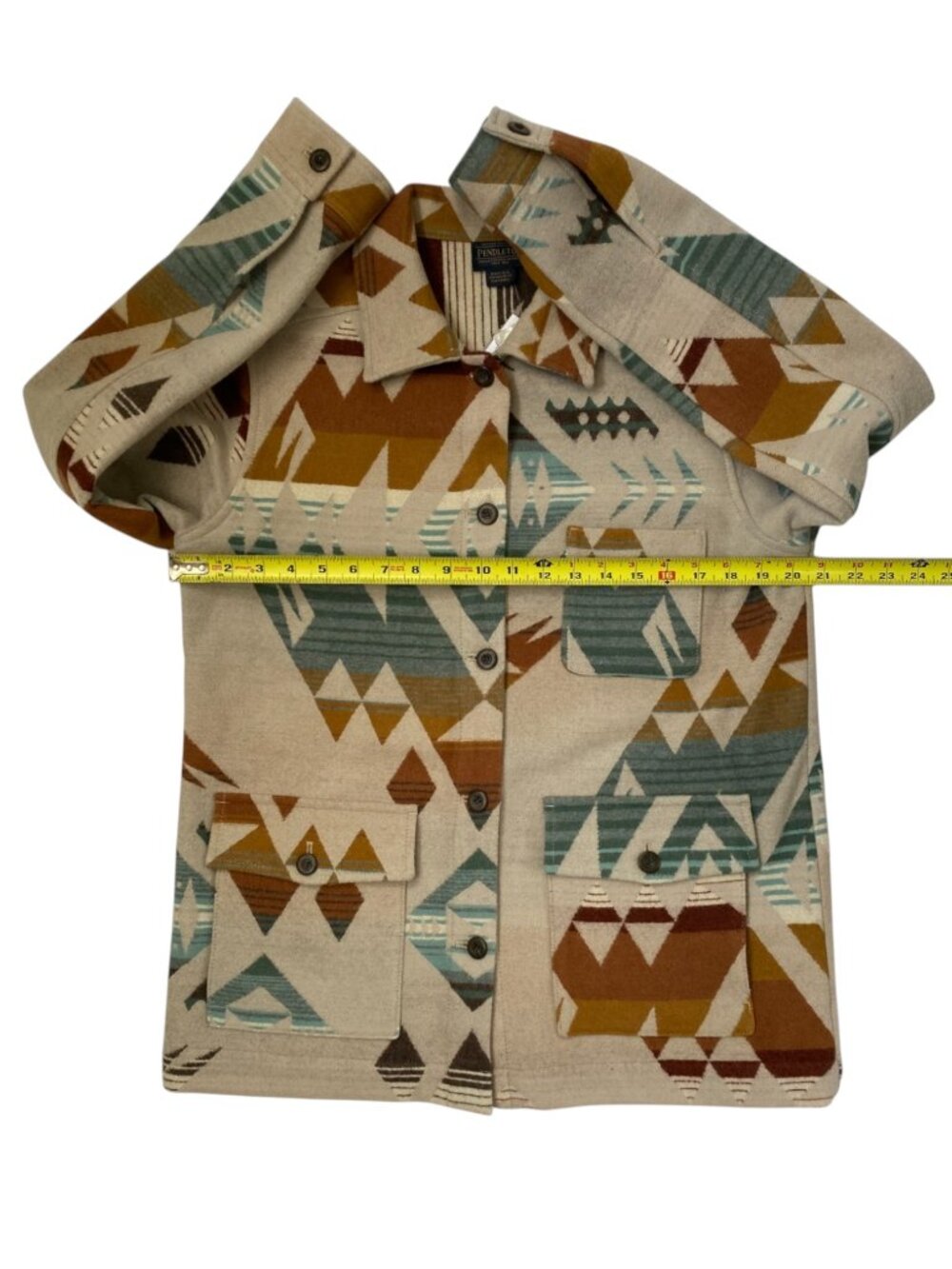 Pendleton Pacific Crest Wool Coat in the Agate Beach Tan - Picture 12 of 12